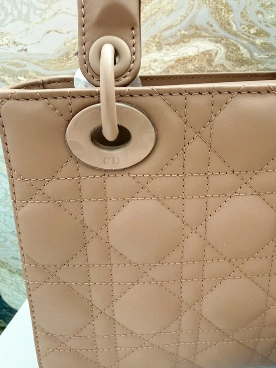 New! Christian Dior Medium  Ultra Matte Calfskin Cannage Lady Dior Bag - Picture 14 of 16